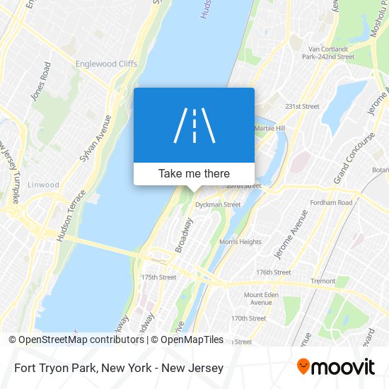 Mapa de Fort Tryon Park