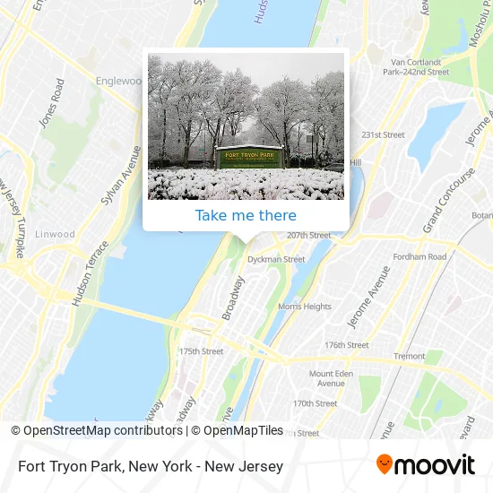 Fort Tryon Park Map How To Get To Fort Tryon Park In Manhattan By Subway Or Bus?