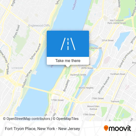 Fort Tryon Place map