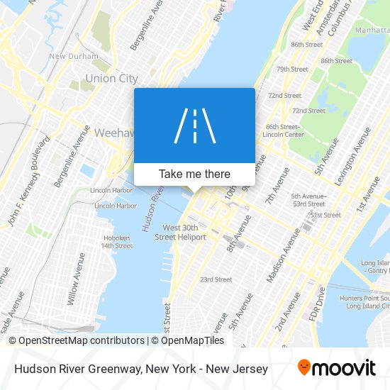 Mapa de Hudson River Greenway