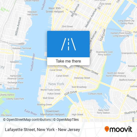 How to get to Lafayette Street in Manhattan by Subway, Bus or Train?