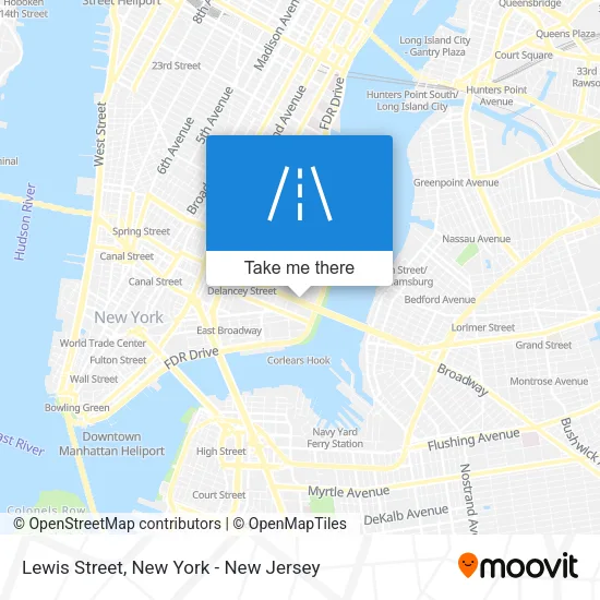 Lewis Street map