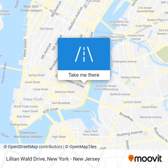 Lillian Wald Drive map