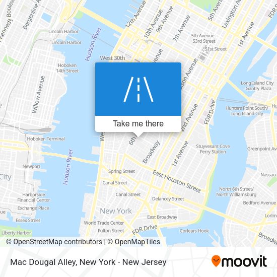 Mac Dougal Alley map