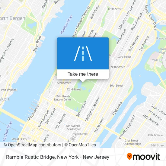 Ramble Rustic Bridge map