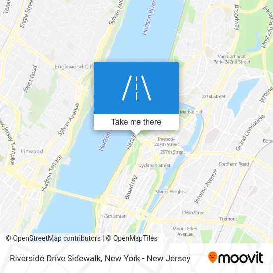 Riverside Drive Sidewalk map