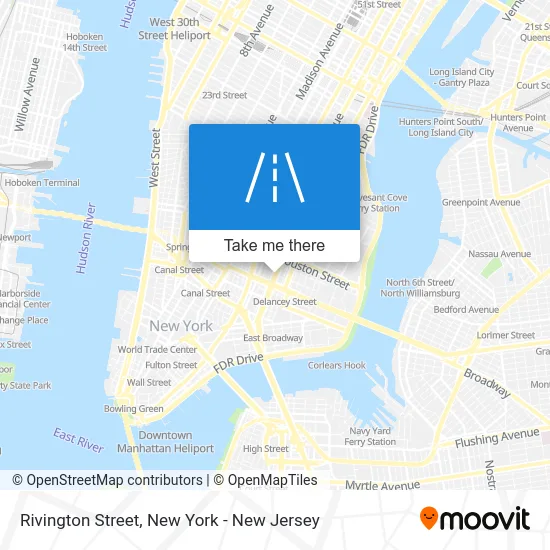 Rivington Street map