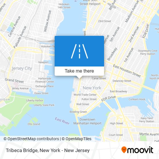 Mapa de Tribeca Bridge