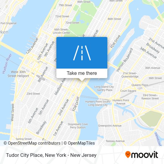 Mapa de Tudor City Place