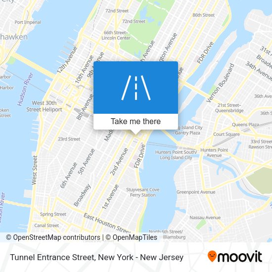 Mapa de Tunnel Entrance Street