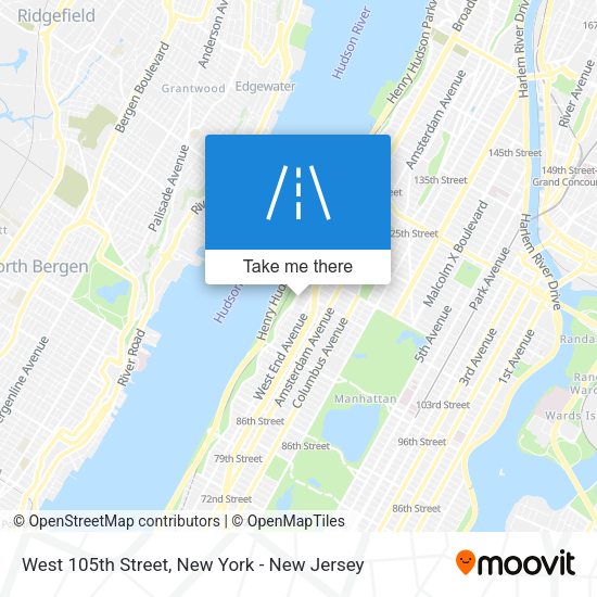 Mapa de West 105th Street