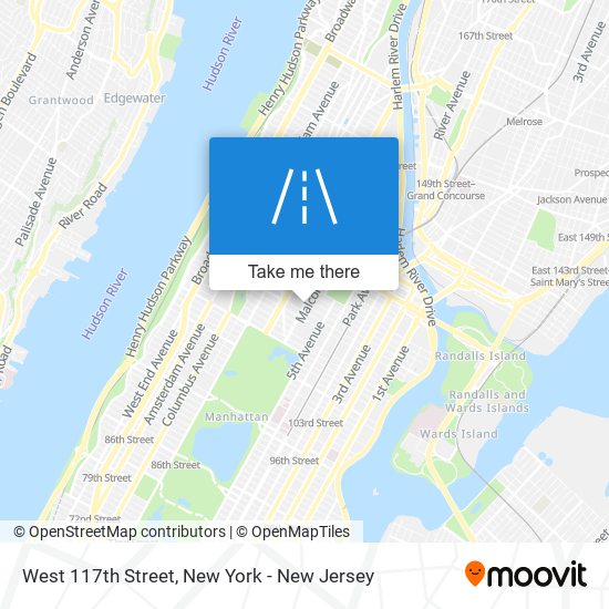 West 117th Street map