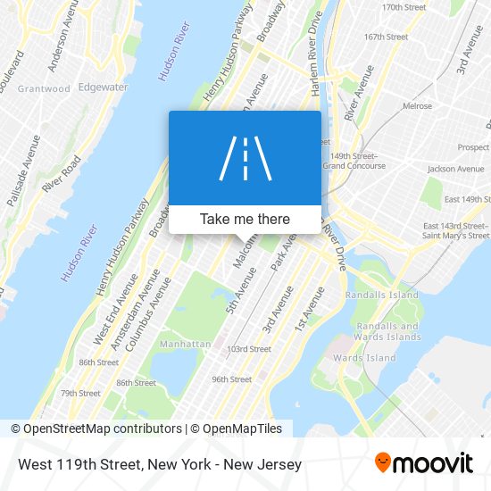 West 119th Street map