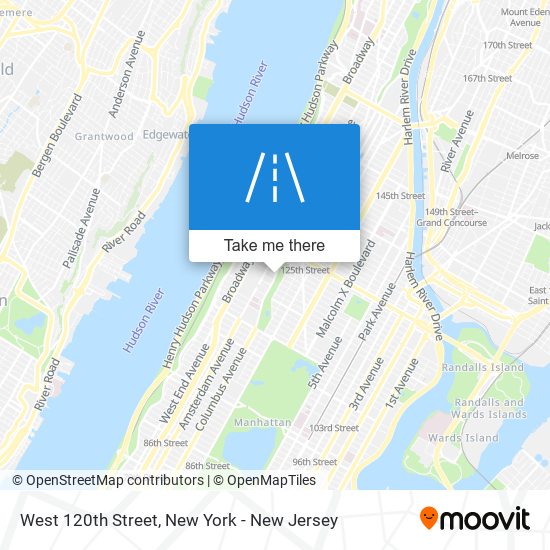 West 120th Street map