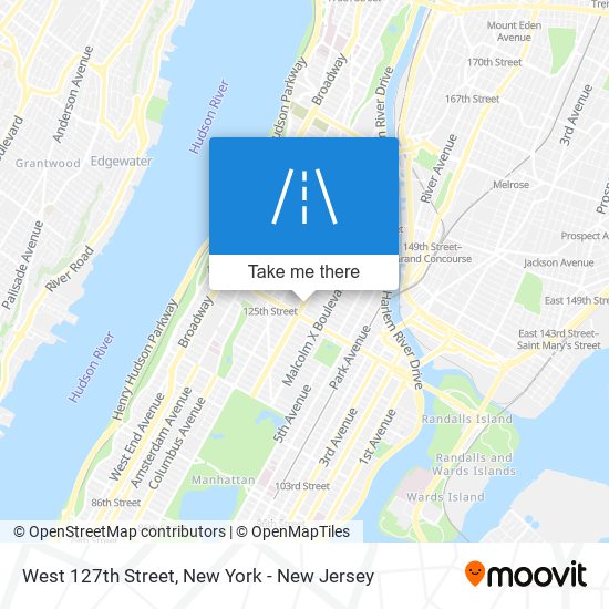 West 127th Street map