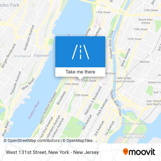 West 131st Street map