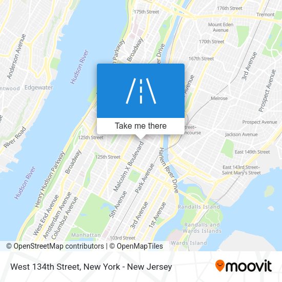 Mapa de West 134th Street