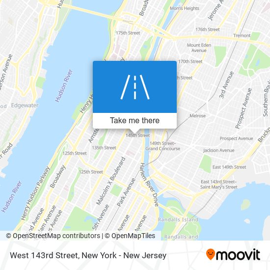 West 143rd Street map