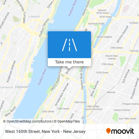 West 160th Street map