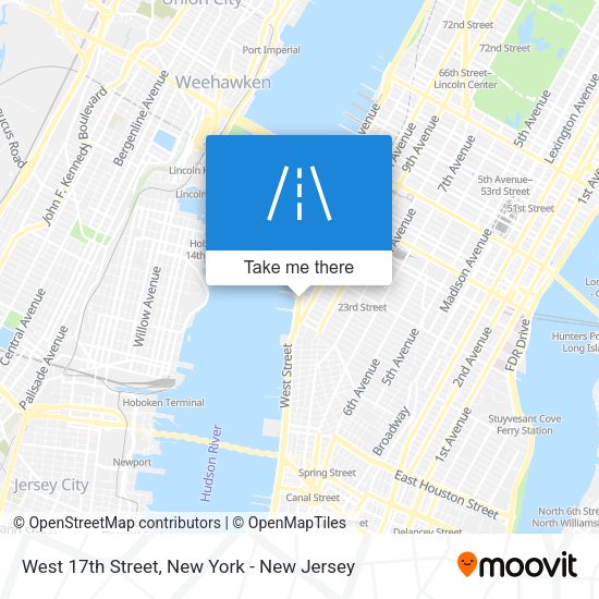 West 17th Street map