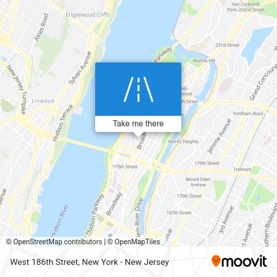 Mapa de West 186th Street