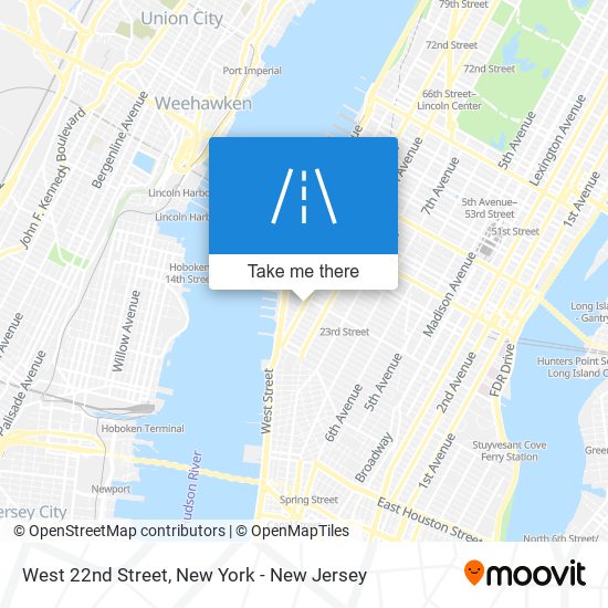 West 22nd Street map