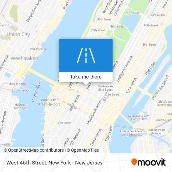 West 46th Street map