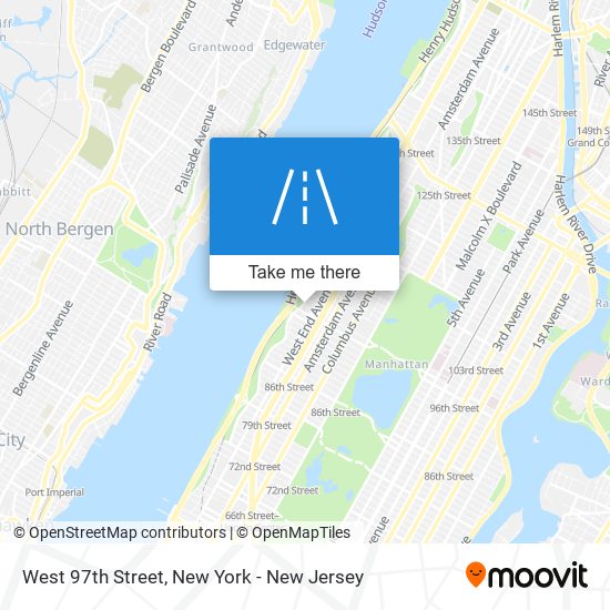 West 97th Street map