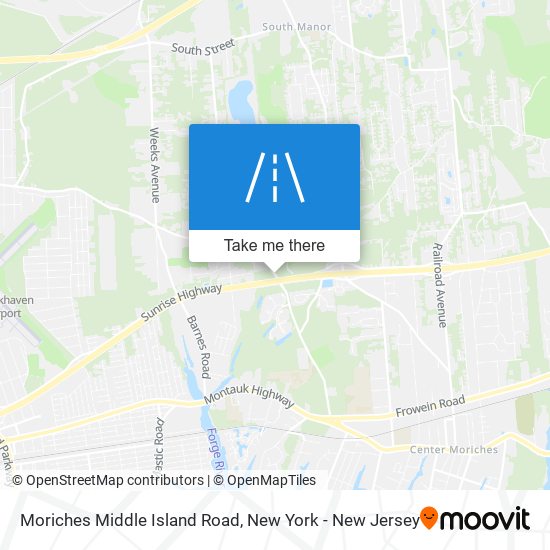 Moriches Middle Island Road map