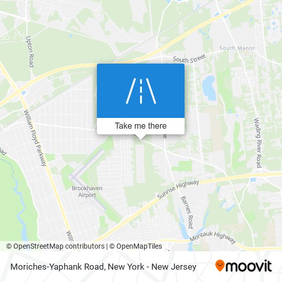 Moriches-Yaphank Road map