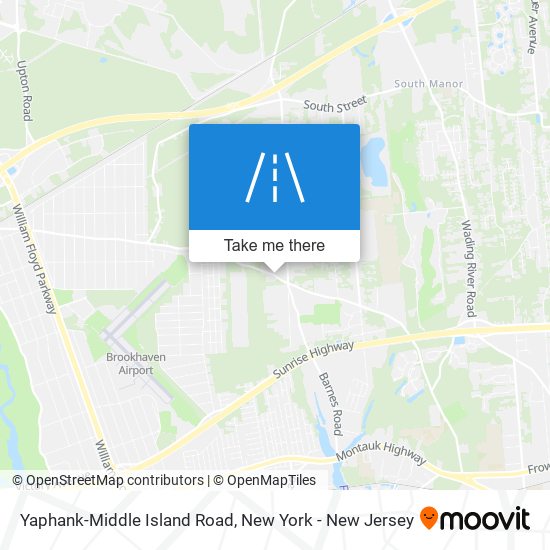 Yaphank-Middle Island Road map