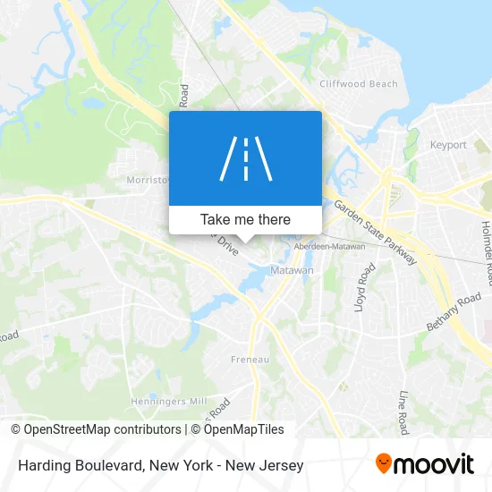 Harding Boulevard map