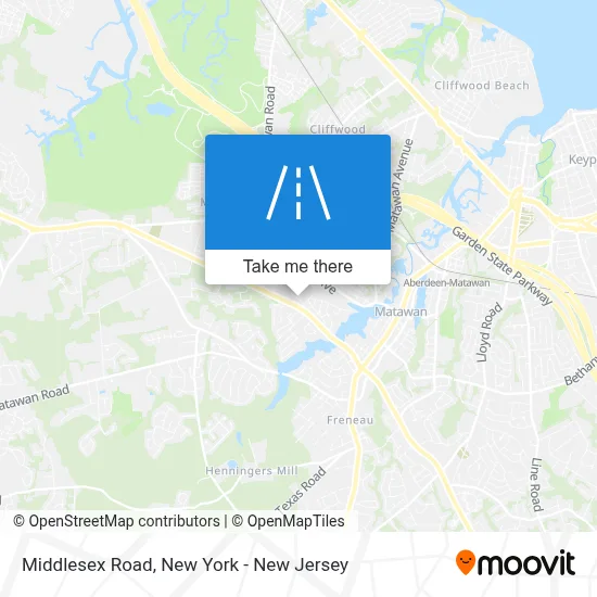 Middlesex Road map