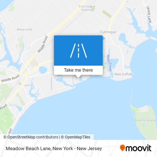 Meadow Beach Lane map