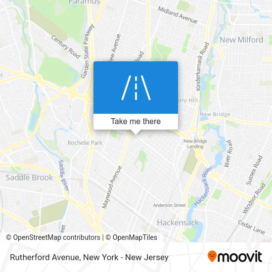 Rutherford Avenue map