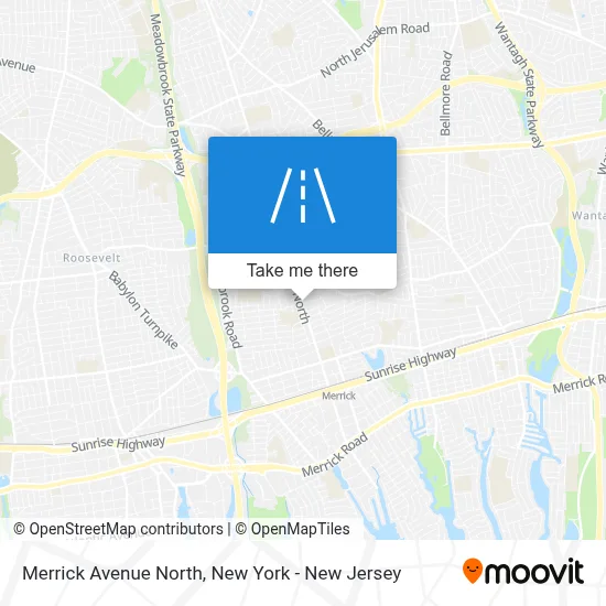 Merrick Avenue North map