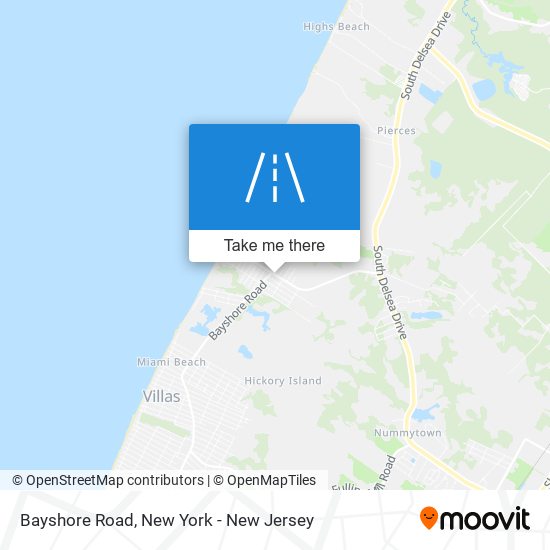 Mapa de Bayshore Road