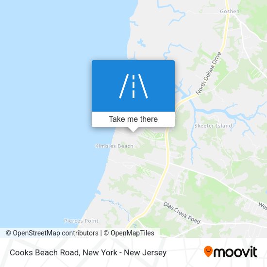 Mapa de Cooks Beach Road