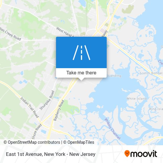 Mapa de East 1st Avenue
