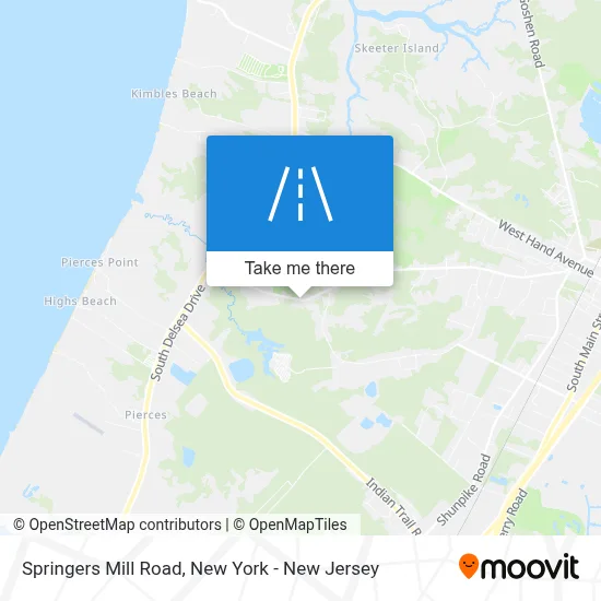 Springers Mill Road map