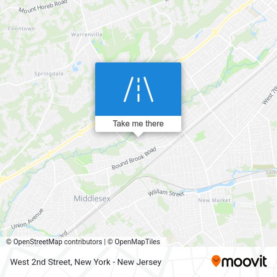 Mapa de West 2nd Street