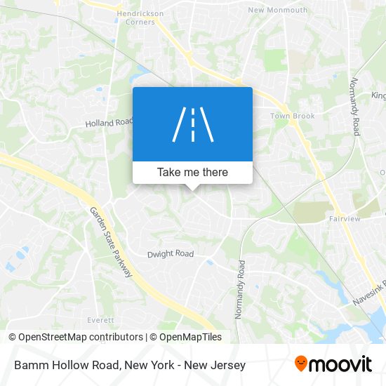 Bamm Hollow Road map