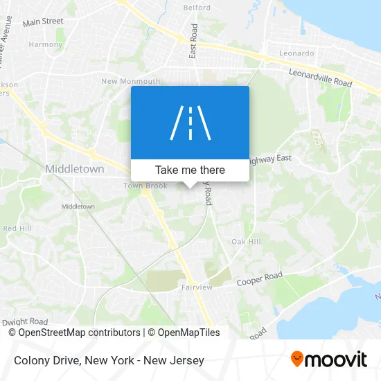 Colony Drive map