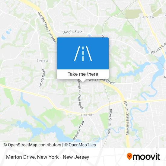 Merion Drive map