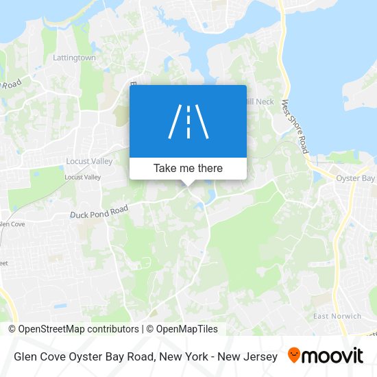 Glen Cove Oyster Bay Road map