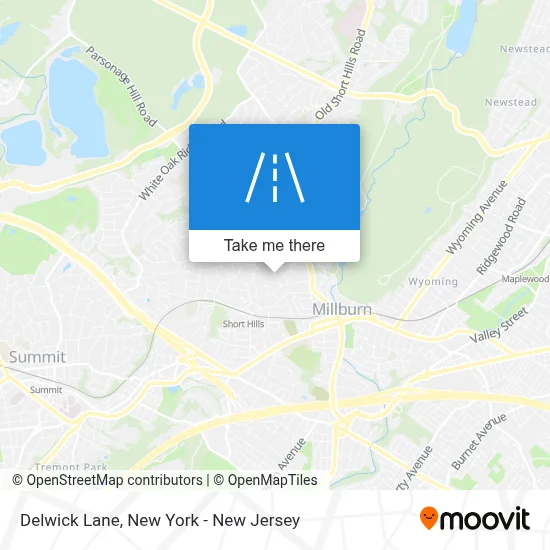 Delwick Lane map