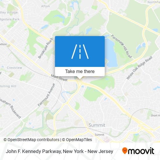 John F. Kennedy Parkway map