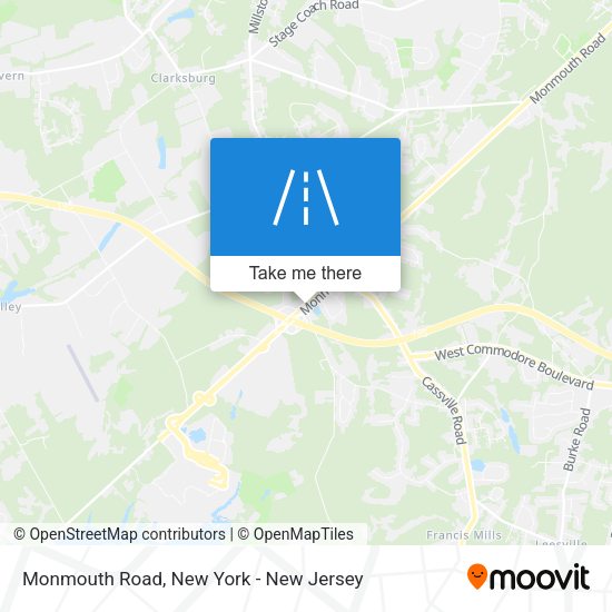 Monmouth Road map