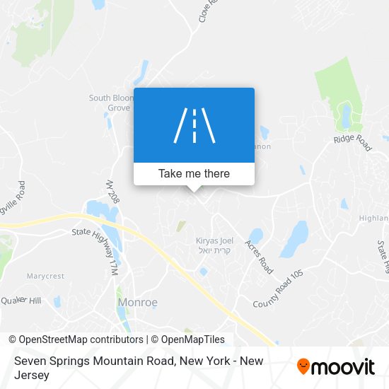 Mapa de Seven Springs Mountain Road