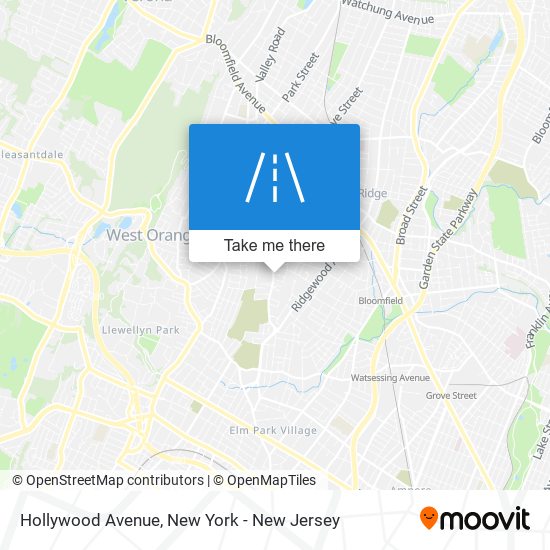 Hollywood Avenue map